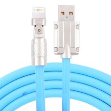 Mech Series 6A 120W USB a 8 pin Cavo di ricarica rapida con spina metallica a 180 gradi, lunghezza: 1,8 m (blu)