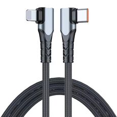 ENKAY Hat-Prince PD 20W Type-C a 8 pin Dual Elbow Cavo dati di ricarica rapida, lunghezza: 2 m (argento)