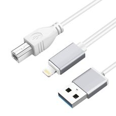 1m 8 Pin a USB + MIDI Strumento musicale elettronico e OTG e cavo multifunzionale di ricarica Compatibile con iOS 10.3.2 superiore
