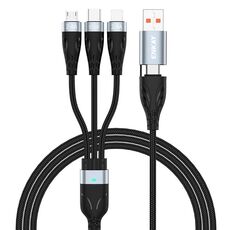 ENKAY ENK-CB135 Cavo di ricarica multifunzione 5 in 1 da 65 W USB-A e USB-C a 8 pin / Type-C / Micro USB con indicatore luminoso, lunghezza cavo: 2 m