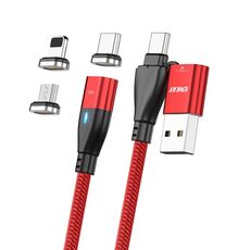 ENKAY 6-in-1 PD100W USB-A / da tipo C a tipo C / 8 pin / cavo di ricarica rapida magnetico micro USB, lunghezza cavo: 1 m (rosso)