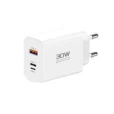 Caricatore inverso PD30W USB-C / Tipo-C + 8 pin + USB-A adatto per la serie iPhone (spina UE)