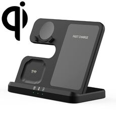 EDCS889 per Samsung serie 3 in 1 caricabatteria wireless per auricolare per orologio cellulare (nero)