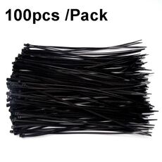 100 pz/pacco 8x500mm Standard Nazionale 7.6mm di Larghezza Fascette per cavi in Nylon autobloccanti Fascette per cavi in plastica (Nero)
