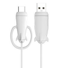 Protezione linea dati per iPhone Protezione avvolgicavo per caricabatterie USB tipo C, specifiche: fascia piccola per testa + testa USB bianca