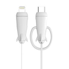Protezione linea dati per protezione avvolgicavo cavo caricabatterie USB tipo C per iPhone, specifiche: microcefalia + fascia piccola per la testa bianca