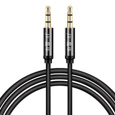 Cavo audio JINGHUA Cavo adattatore audio AUX da maschio a maschio da 3,5 mm, lunghezza: 2 m (3 nodi nero)