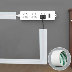 Nastro adesivo per copertura cavi per organizzatori di cavi di rete anti-morso e aggrovigliato, colore: 1 rotolo da 50 mm x 5 m (bianco)
