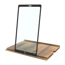 Amplificatore dello schermo del telefono cellulare HD da 12 pollici con registro (grano di legno di caffè)