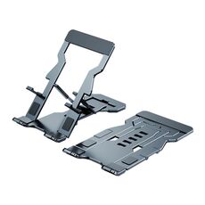 R-JUST HZ06 Universal Pieghevole Scaglie Magnetiche Pieghevoli in lega di alluminio Telefoni cellulari / Titolare tablet (grigio)