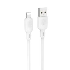 BOROFONE BX113 Cavo dati di ricarica in silicone da 2,4 A USB a 8 pin, lunghezza: 1 m (bianco)