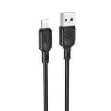 Cavo dati di ricarica in silicone BOROFONE BX113 2.4A USB a 8 pin, lunghezza: 3 m (nero)