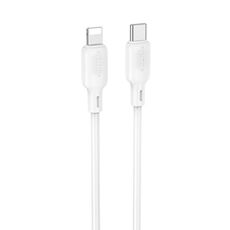 BOROFONE BX113 PD 27W Cavo dati di ricarica in silicone USB-C/Tipo-C a 8 pin, lunghezza: 1 m (bianco)