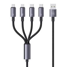 Cavo di ricarica rapida USAMS SJ739 1,2 m 4 in 1 Type-C (grigio titanio)