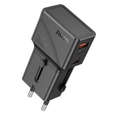 Caricabatterie da viaggio universale hoco AC24 Mini PD25W QC3.0 (nero)