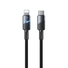 Cavo dati di ricarica rapida WK WDC-37 con spegnimento intelligente da 1 m PD35W tipo C a 8 pin (nero)