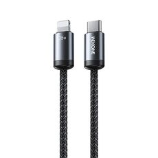 Cavo dati di ricarica rapida WK WDC-33 Raython Gen2 1m PD35W da tipo C a 8 pin (nero)