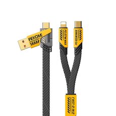 Cavo dati di ricarica rapida magnetico WK WDC-26 da 1,2 m 65 W USB / Tipo-C a Tipo-C / 8 pin (giallo)
