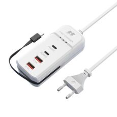 5 in 1 2 x PD 66W, 2 x USB Caricabatterie rapido Presa di alimentazione intelligente, lunghezza: 1 m (spina UE)