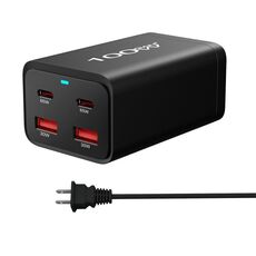 2A2C-100W GaN Pro 100W USB x 2, Caricabatterie rapido USB-C / Type-C x 2, Tipo di spina: spina USA (nero)