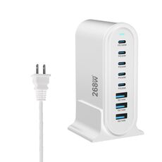 YMX-968 268W 5Type-C, 3USB 8-Ports Caricabatterie rapido da tavolo, tipo di spina: spina USA (bianco)