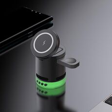 H61 15W 4 in 1 multifunzionale pieghevole caricabatterie wireless altoparlante Bluetooth (nero)