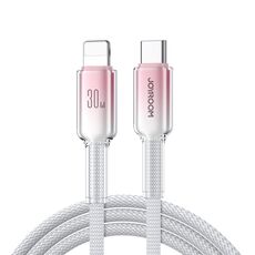 Cavo dati di ricarica rapida serie JOYROOM S-A42 Crystal Clear, cavo da tipo C a 8 pin, lunghezza: 1,2 m (bianco)