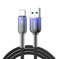 Cavo dati di ricarica rapida serie JOYROOM S-A42 Crystal Clear, cavo USB a 8 pin, lunghezza: 1,2 m (nero)
