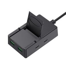 CY-PC03 50W 2 Type-C 2 USB Multi Porte Condivisione Caricabatterie da Viaggio, Spina: Spina UE (Nero)