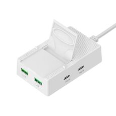 CY-PC03 50W 2 Type-C 2 USB Multi Porte Condivisione Caricabatterie da Viaggio, Spina: Spina UE (Bianco)