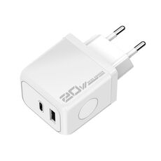 M167 PD 20W Type-C e USB QC 3.0 Caricabatterie rapido, specifiche: spina UE (bianco)