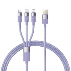 Baseus StarSpeed ​​1,5 m USB a Micro USB, 8 pin, Tipo-C 100 W Cavo dati di ricarica rapida 18 W per iPhone (Nebula Purple)