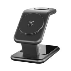 Supporto per caricabatterie wireless magnetico 3 in 1 Y10 15W (nero)