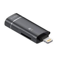Adattatore 2 in 1 da 8 pin a USB e lettore di schede TF (nero)