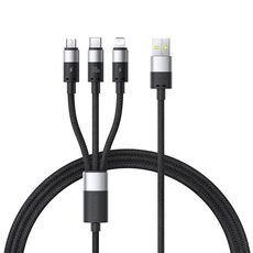 Baseus Star Speed ​​1,5 m PD100W Cavo di ricarica rapida 3 in 1 (nero)