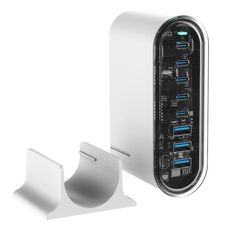 Caricabatterie da tavolo multiporta GaN 5 Type-C 3 USB da 268 W, spina: spina USA (bianco)