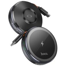 hoco CQ18 Flash 2 in 1 Caricabatterie rapido wireless magnetico con cavo retrattile (ossidato)