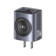 Caricabatterie rapido USAMS T67 20W USB e USB-C / Type-C GaN, tipo di spina: spina USA (colore pistola)
