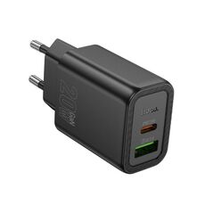 Caricabatterie a doppia porta hoco N61 PD20W+QC3.0, specifiche: spina UE (nero)