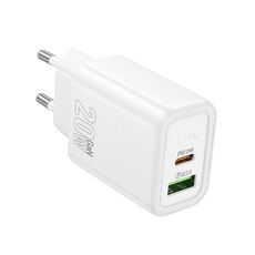 Caricabatterie a doppia porta hoco N61 PD20W+QC3.0, specifiche: spina UE (bianco)