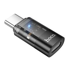 Adattatore trasparente OTG da USB-C/tipo C maschio a 8 pin femmina hoco UA36D (nero)
