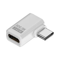 Adattatore USB4 2.0 Type-C da 240 W e 80 Gbps con funzionalità complete, modello: Side Bend (bianco)