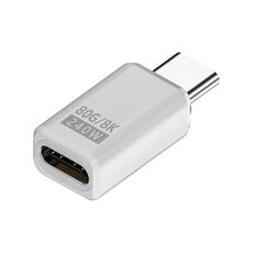 Adattatore USB4 2.0 Type-C da 240 W e 80 Gbps con funzionalità complete, modello: testa dritta (bianco)