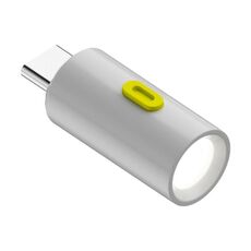 Torcia elettrica portatile da esterno con porta di tipo C, a bassissimo consumo energetico, 210-230 lumen, modello: tipo C maschio (bianco)