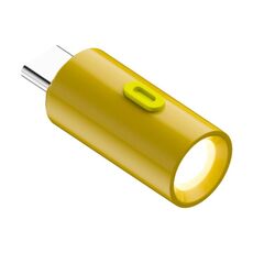 Torcia elettrica portatile da esterno con porta di tipo C, a bassissimo consumo energetico, 210-230 lumen, modello: tipo C maschio (giallo)