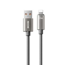 Cavo dati di ricarica rapida WK WDC-63i da 12 W USB a 8 pin, lunghezza: 1,2 m (grigio)
