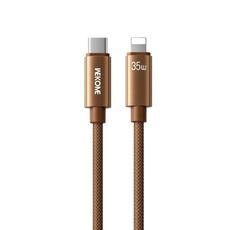 Cavo dati di ricarica rapida WK WDC-65 PD35W da tipo C a 8 pin, lunghezza: 1,2 m (marrone)