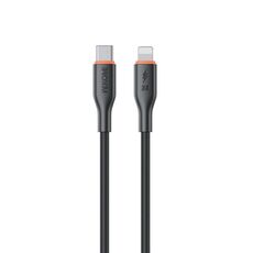 Cavo dati in silicone WK WDC-92 PD27W da tipo C a 8 pin, lunghezza: 1,2 m (nero)