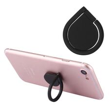 Supporto universale per telefono ad anello con rotazione a 360 gradi, Supporto universale per telefono ad anello con rotazione di 360 gradi con gocce d'acqua (nero)