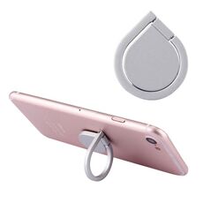 Supporto universale per telefono ad anello con rotazione a 360 gradi, Supporto universale per telefono ad anello con rotazione di 360 gradi con gocce d'acqua (argento)